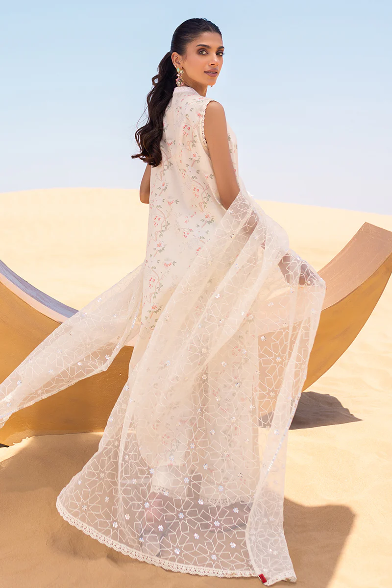 IVORY GLOW-3 PIECE PRINTED LAWN SUIT - Image 6