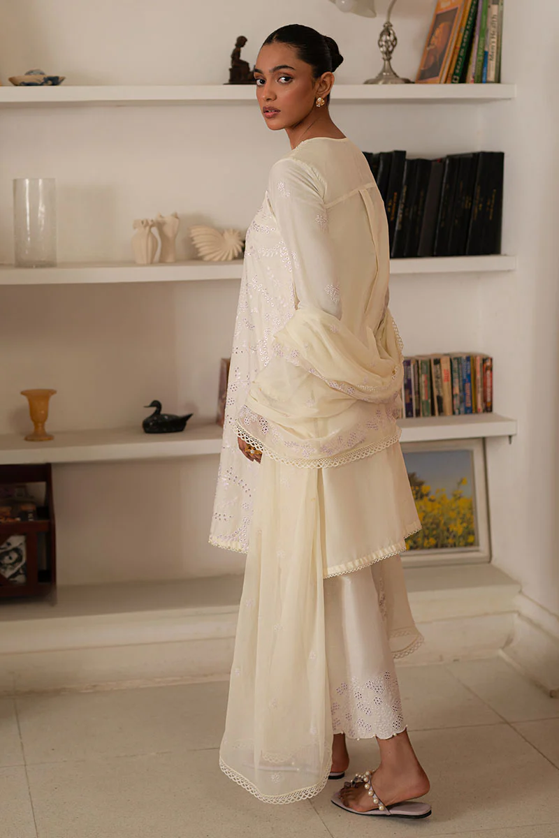 LAVENDER WHISPER- 3PC EMBROIDERED LAWN SUIT - Image 7