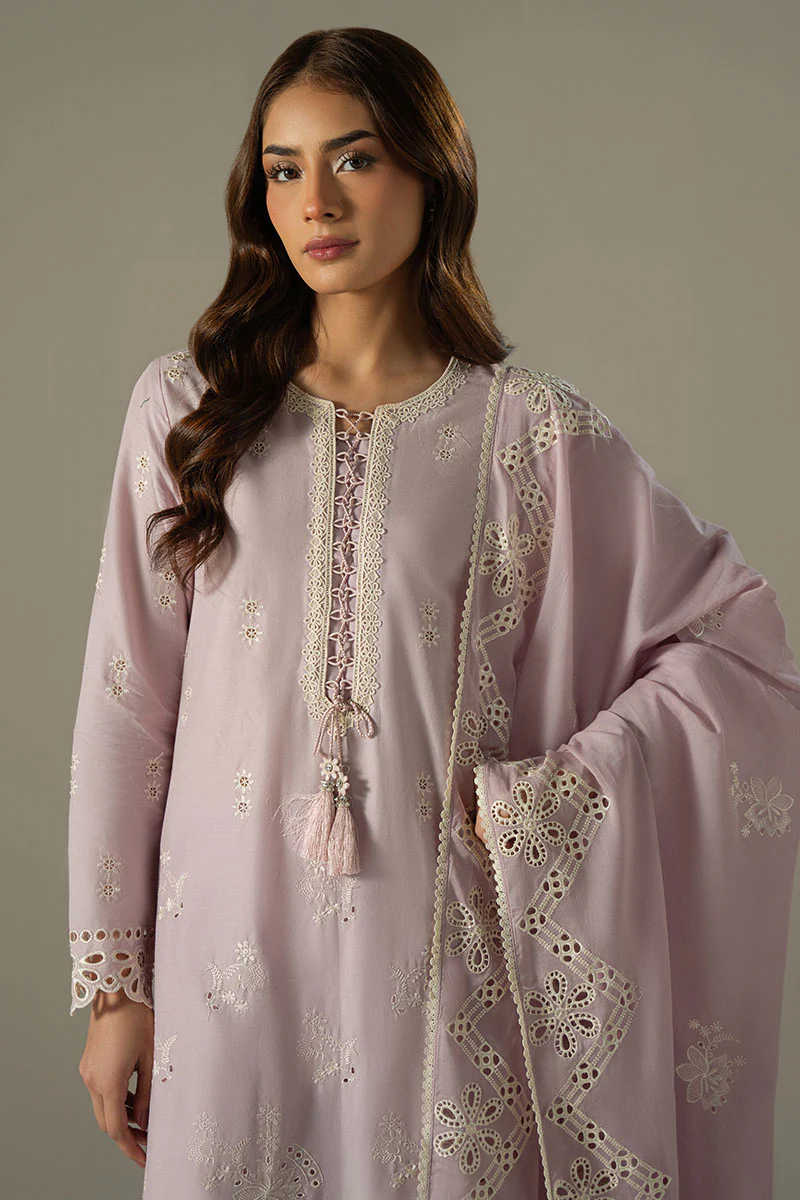LILAC BLOOM-3PC CHIKANKARI SUIT - Image 5