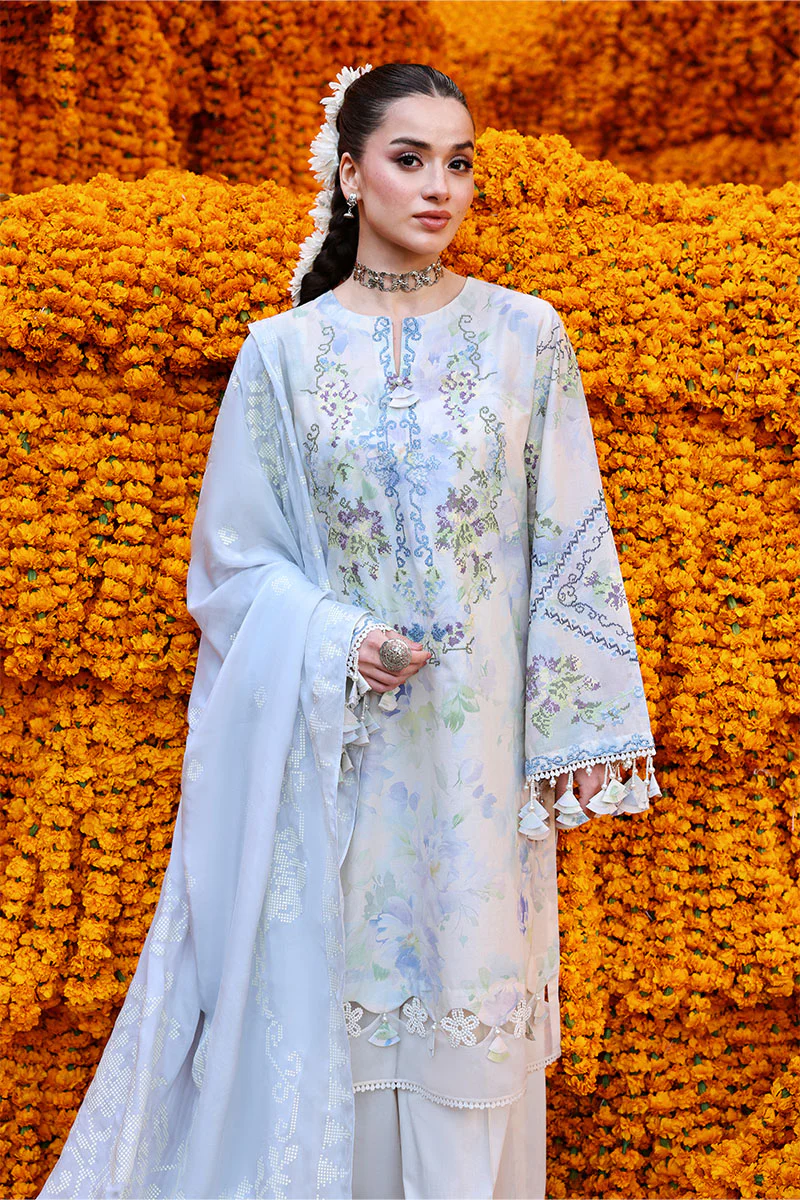 LILAC WHISPER-3PC PRINTED & EMBROIDERED LAWN SUIT - Image 3