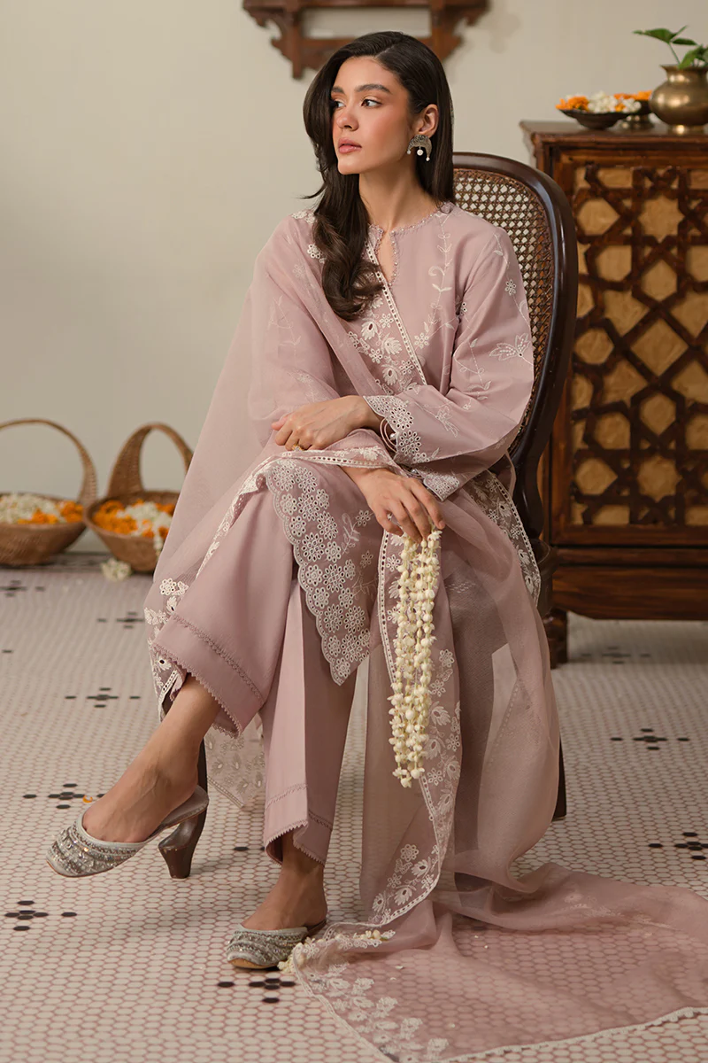 MAUVE GLAM-3 PC CHIKANKARI SUIT - Image 5