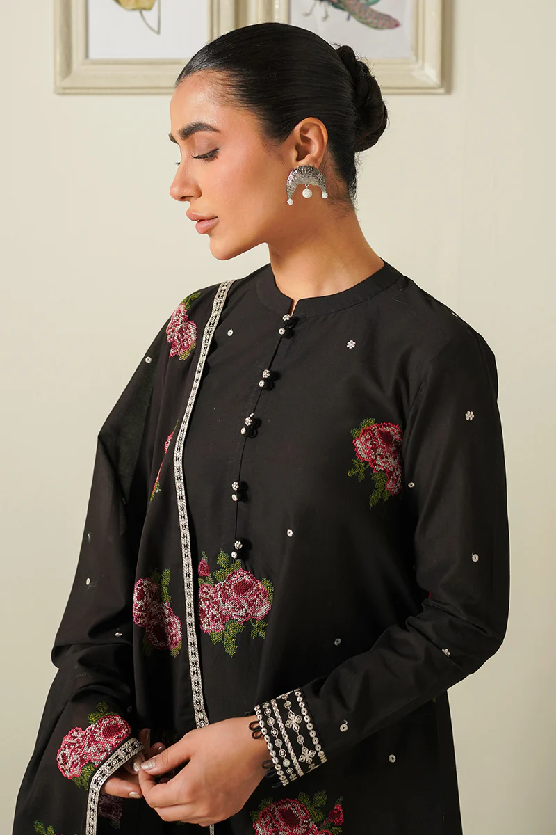 MIDNIGHT MELODY-3 PIECE EMBROIDERED LAWN SUIT - Image 3