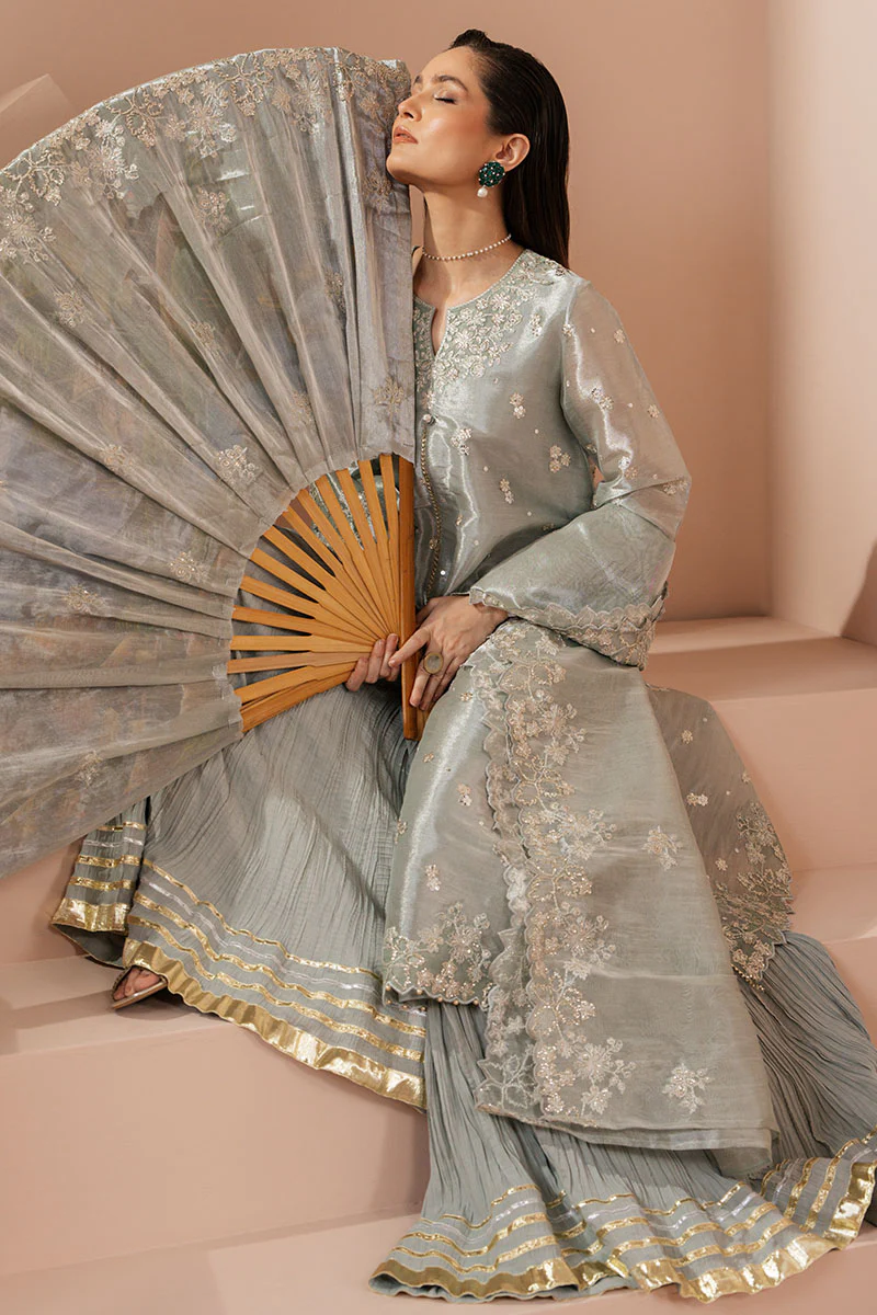 MINT AURA-4 PIECE EMBROIDERED SILK SUIT - Image 4