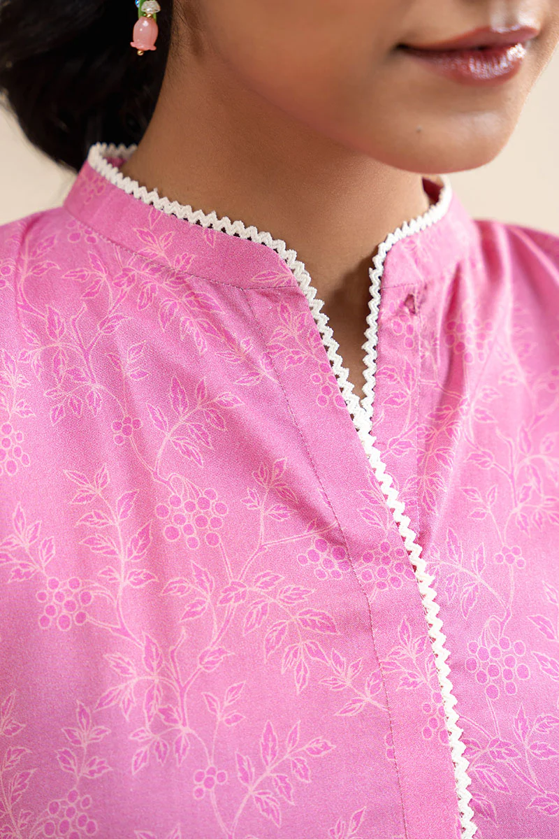 MISTY PINK-2 PC PRINTED LINEN SUIT - Image 4