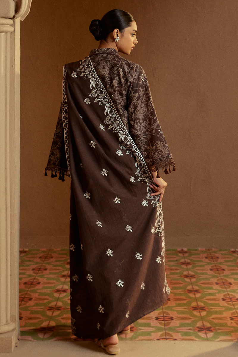 NUTMEG NOIR-3 PC KHADDAR PRINTED SUIT - Image 6