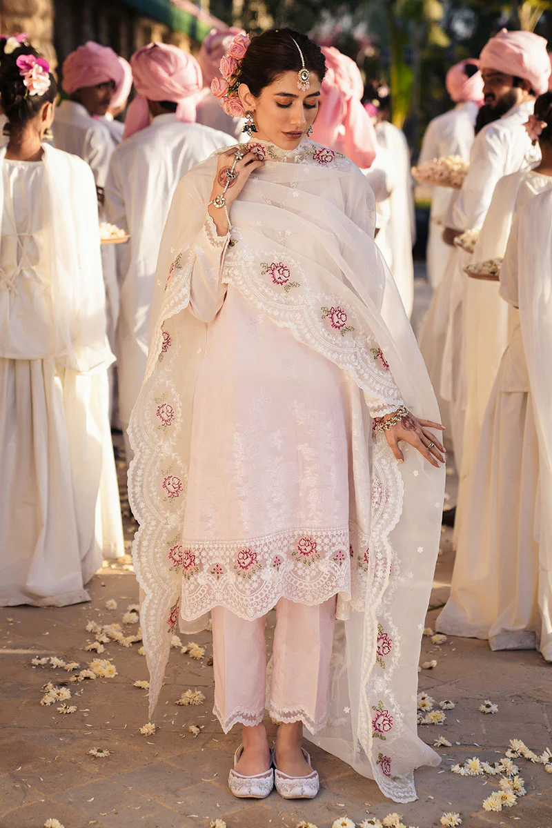 PALE PINK-3 PC EMBROIDERED JACQUARD SUIT - Image 7