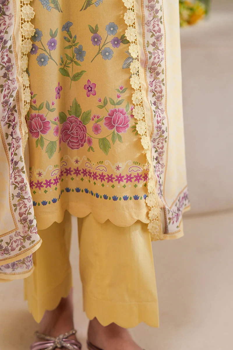 PASTEL BLOOM-3 PIECE PRINTED LAWN SUIT - Image 6