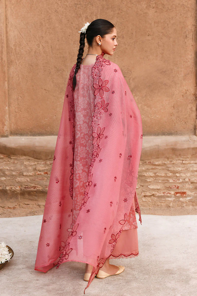 PEACH ATELIER-3PC PRINTED & EMBROIDERED LAWN SUIT - Image 5
