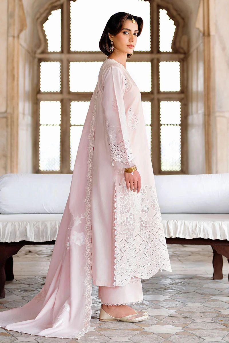 PEACH BLUSH-3PC EMBROIDERED LAWN SUIT - Image 7