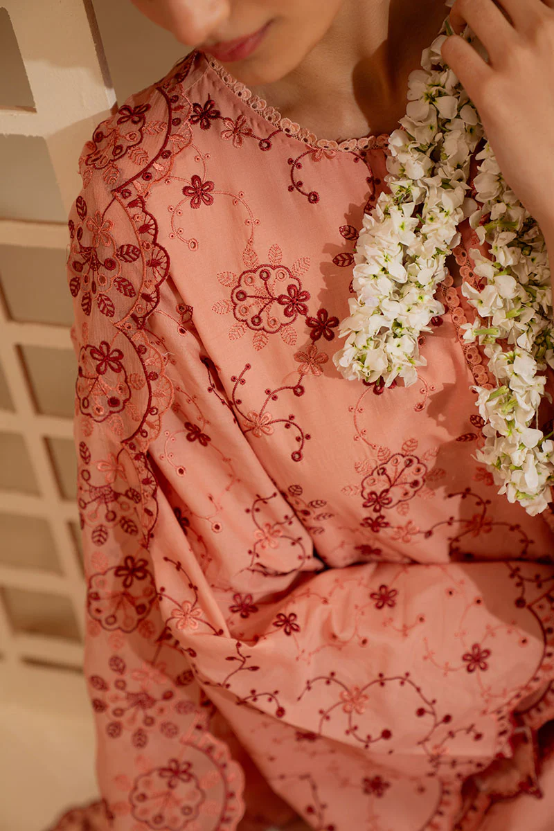 PEACH SORBET-3PC CHIKANKARI SUIT - Image 3
