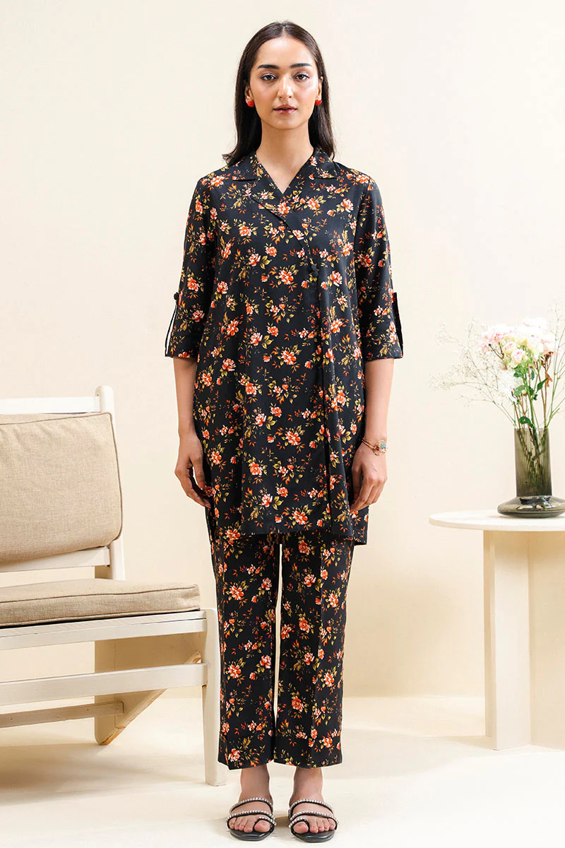 RAVEN CHARM-2 PC PRINTED LINEN SUIT - Image 5