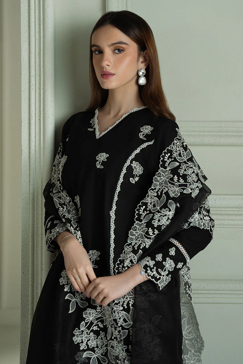 RAVEN MESH- 3PC EMBROIDERED LAWN SUIT - Image 3