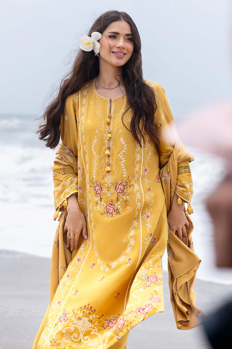 ROSETTE BLISS-3PC SATIN EMBROIDERED SUIT - Image 3