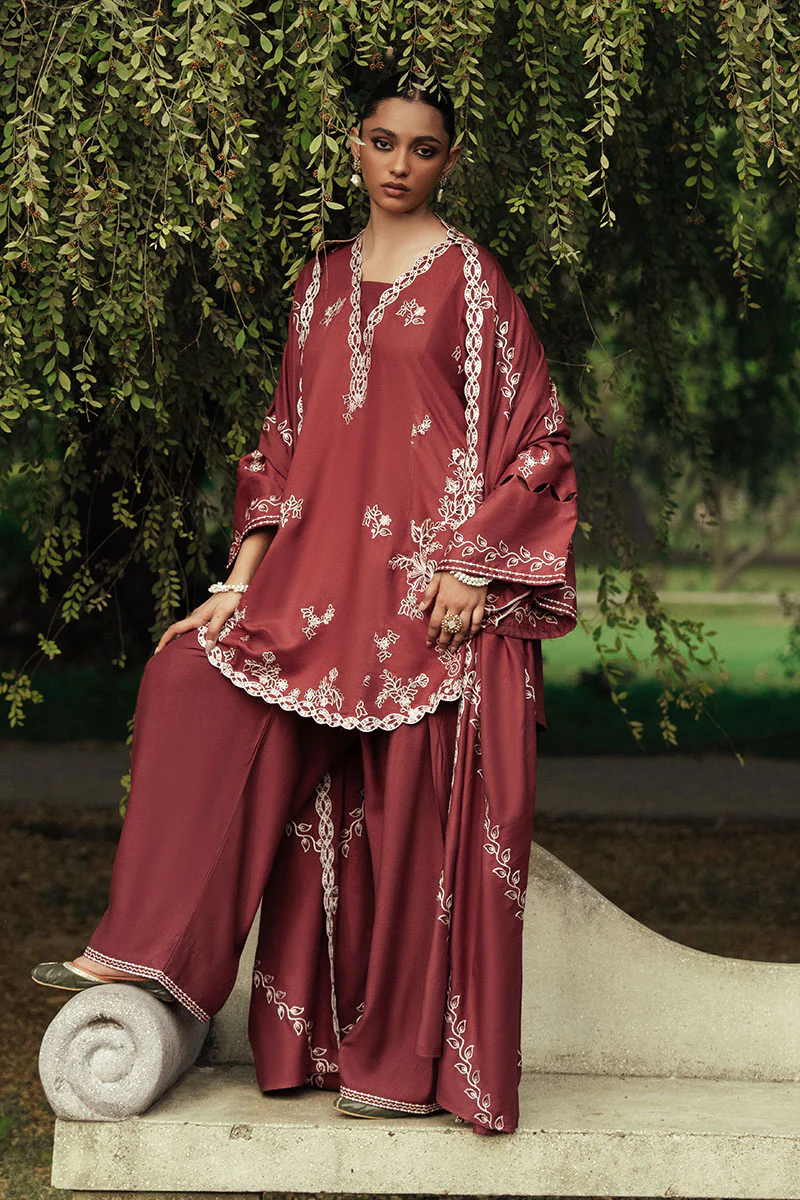ROUGE LUXE-3PC EMBROIDERED MARINA SUIT - Image 6