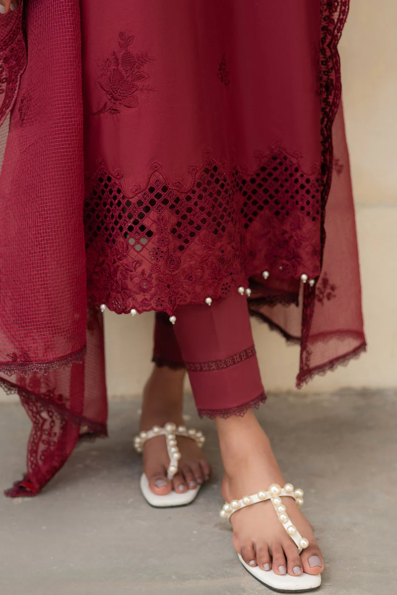 RUBY GLINT- 3PC EMBROIDERED LAWN SUIT - Image 2