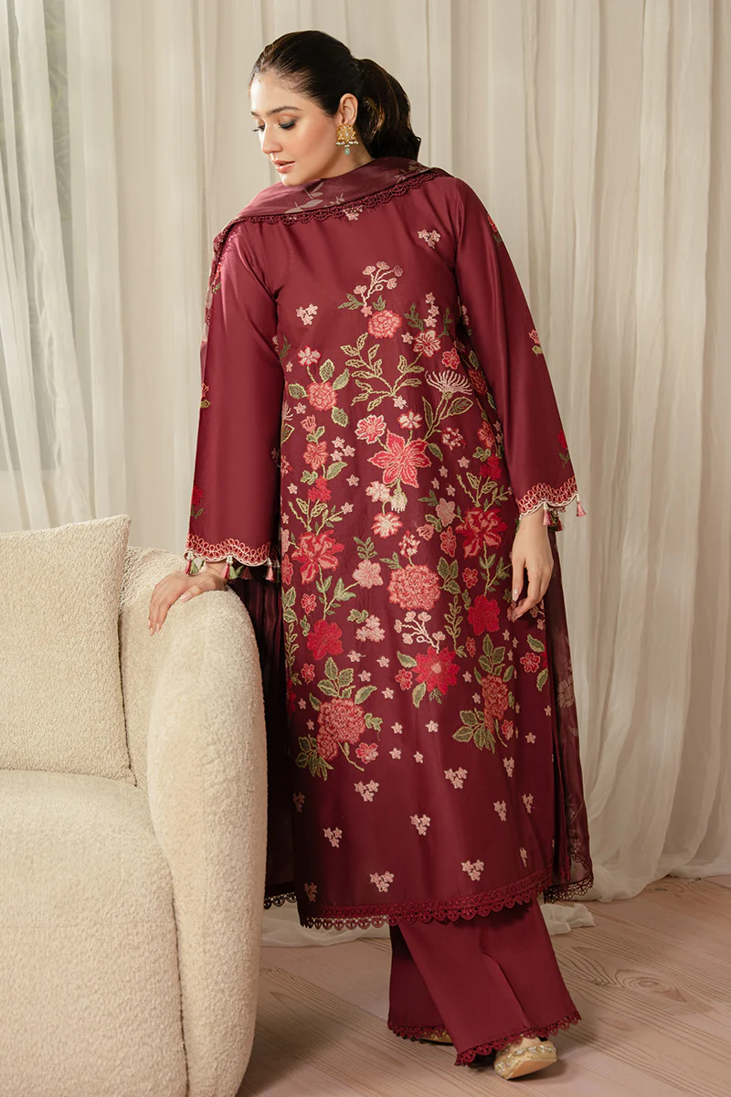 RUBY MAZE-3 PIECE EMBROIDERED LAWN SUIT - Image 10