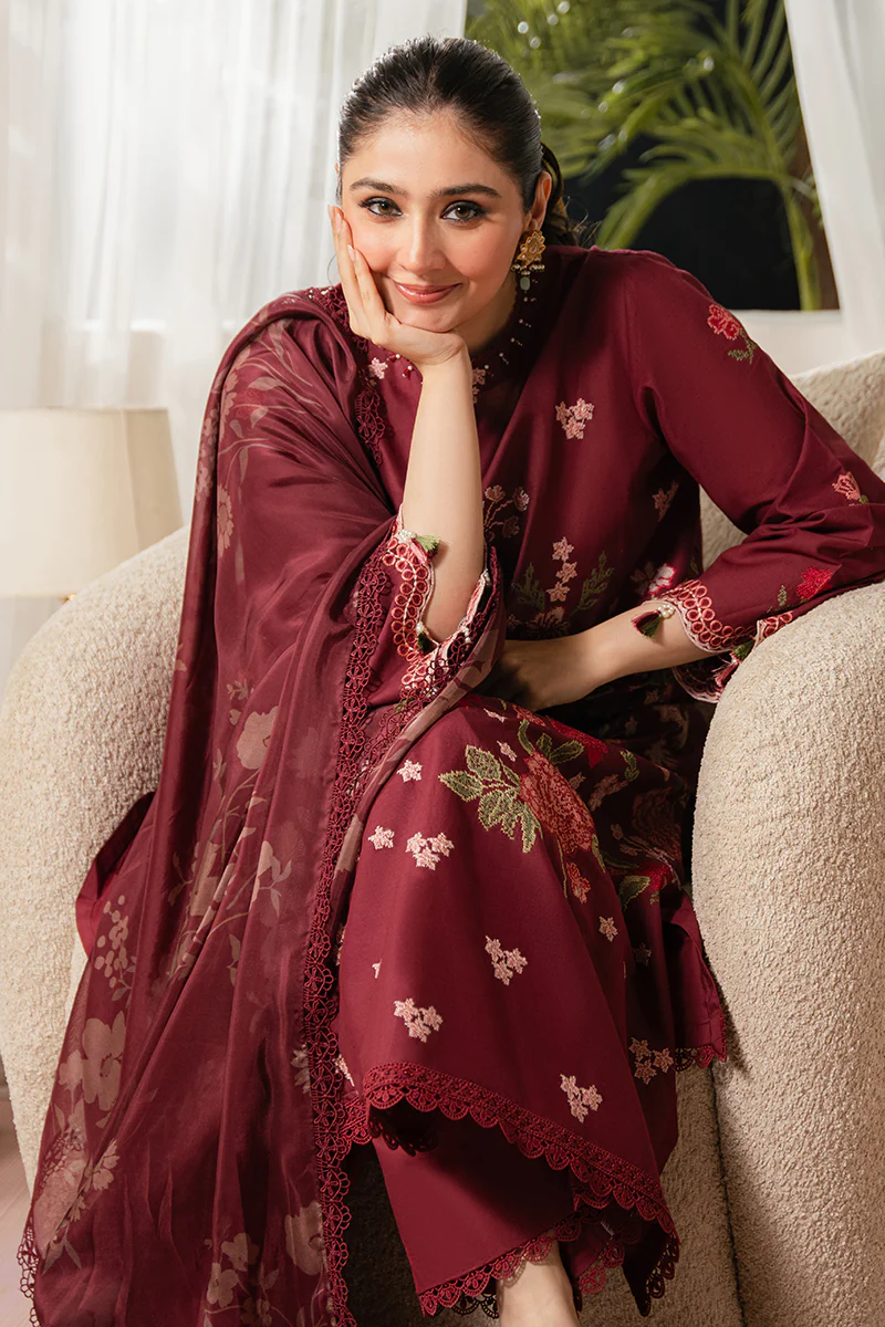 RUBY MAZE-3 PIECE EMBROIDERED LAWN SUIT - Image 8