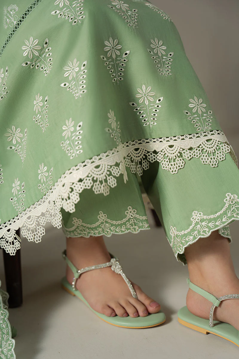 SAGE GARDEN-3PC CHIKANKARI SUIT - Image 2