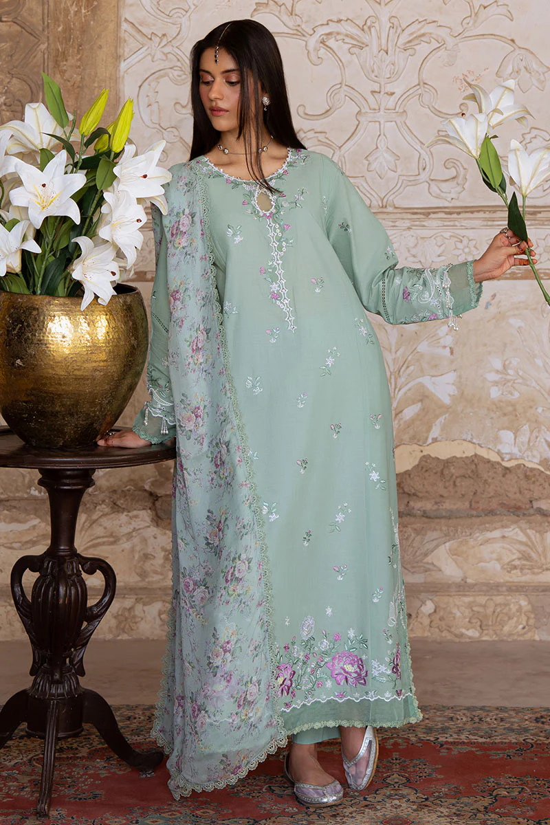 SAGE GRACE-3PC EMBROIDERED LAWN SUIT - Image 4