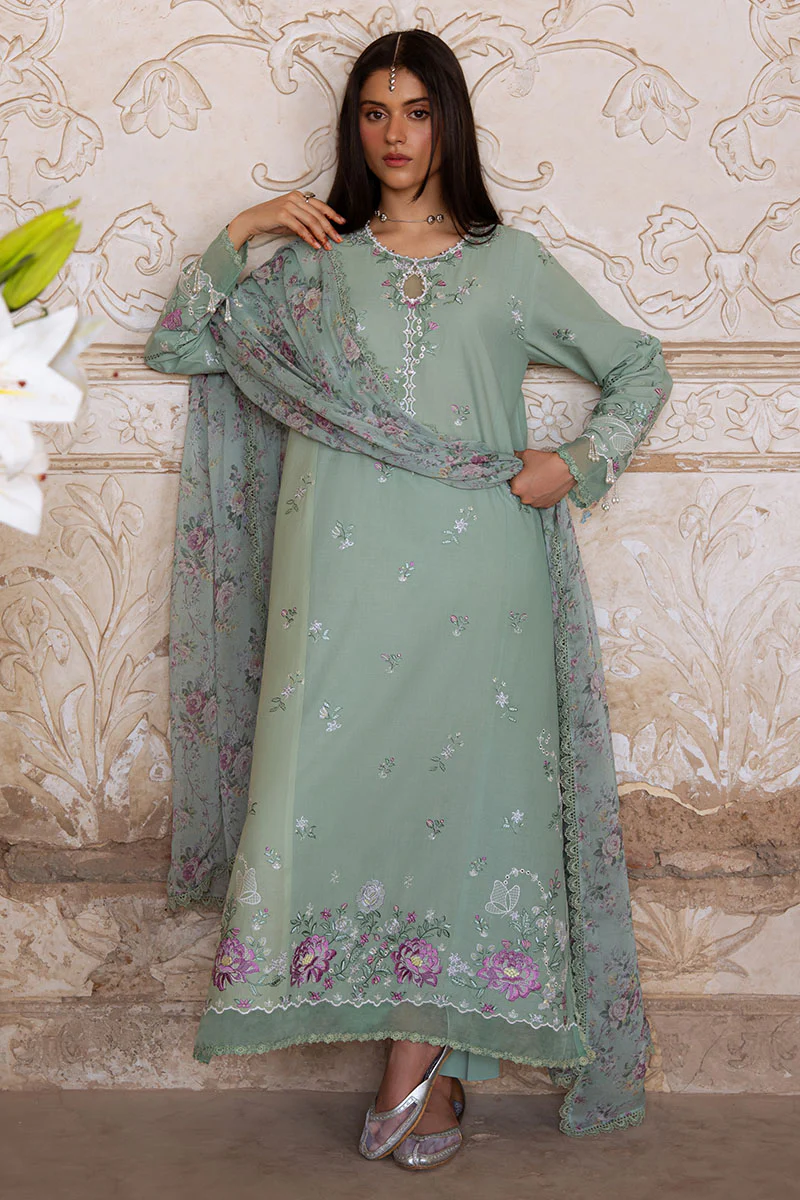 SAGE GRACE-3PC EMBROIDERED LAWN SUIT - Image 6