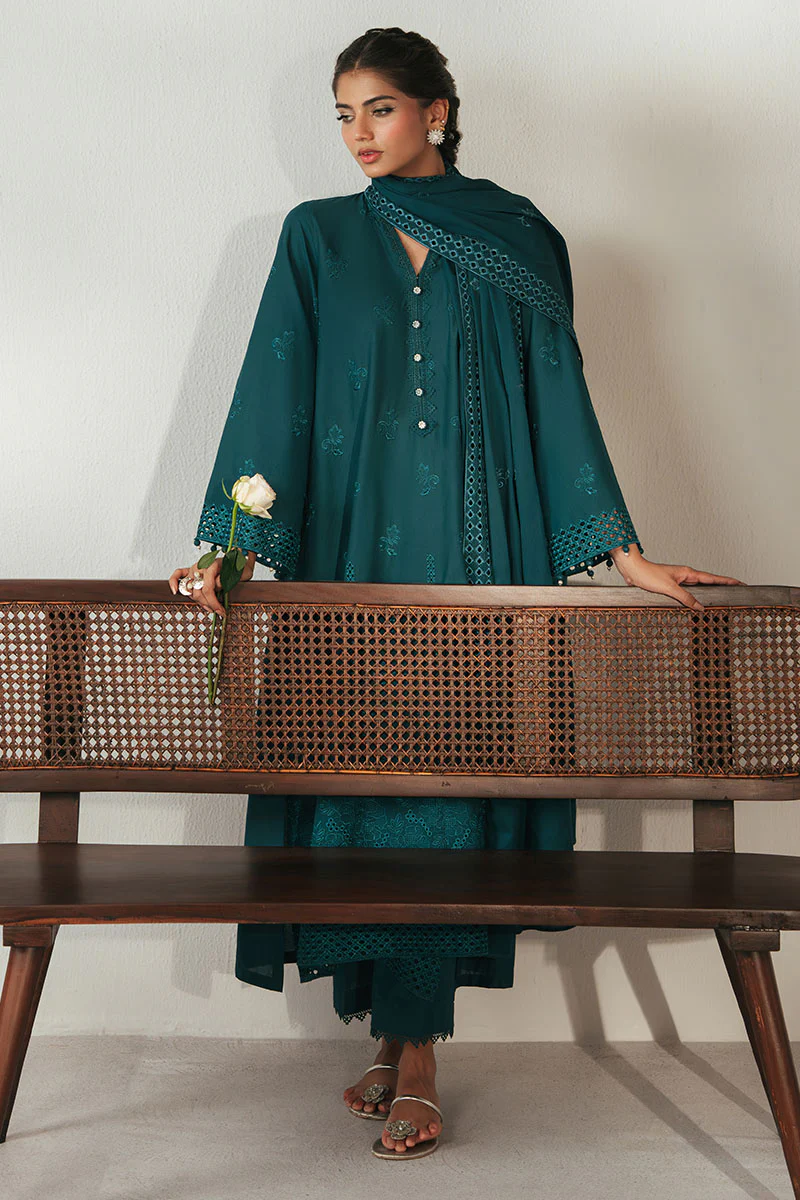 SHADED GEM-3PC CHIKANKARI SUIT - Image 4