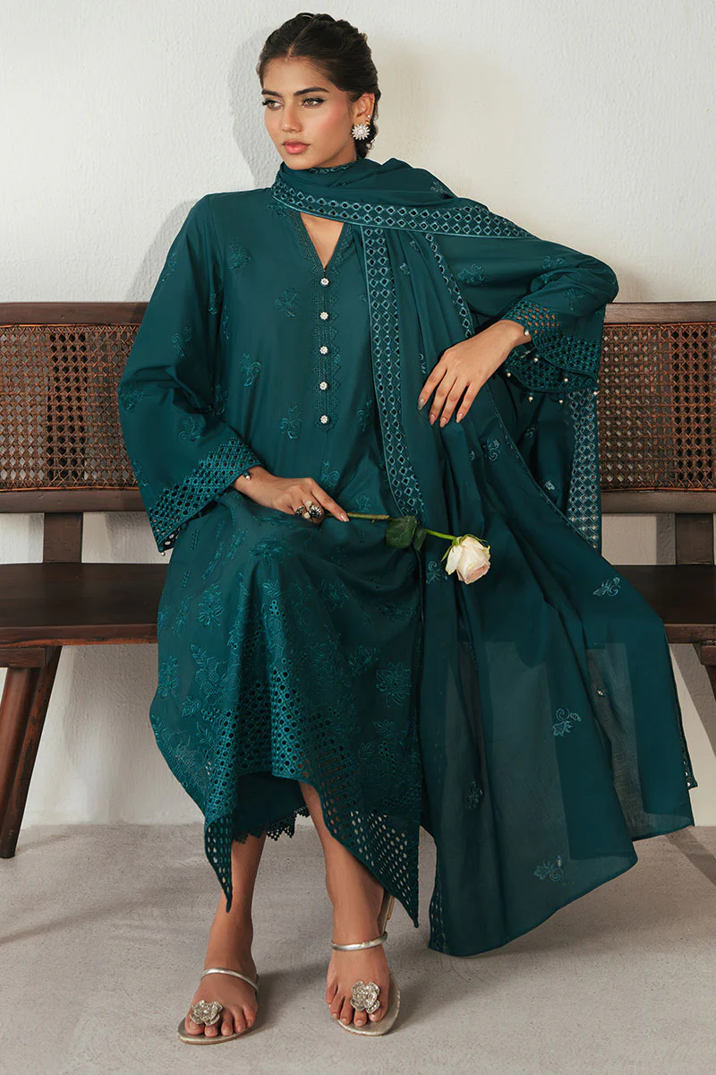 SHADED GEM-3PC CHIKANKARI SUIT - Image 5
