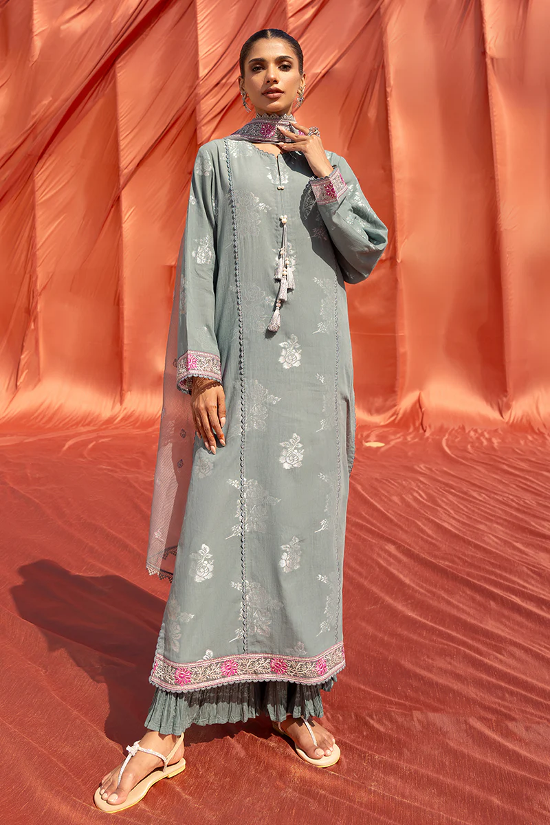 SILVER SHINE-3 PIECE COTTON JACQUARD SUIT - Image 6