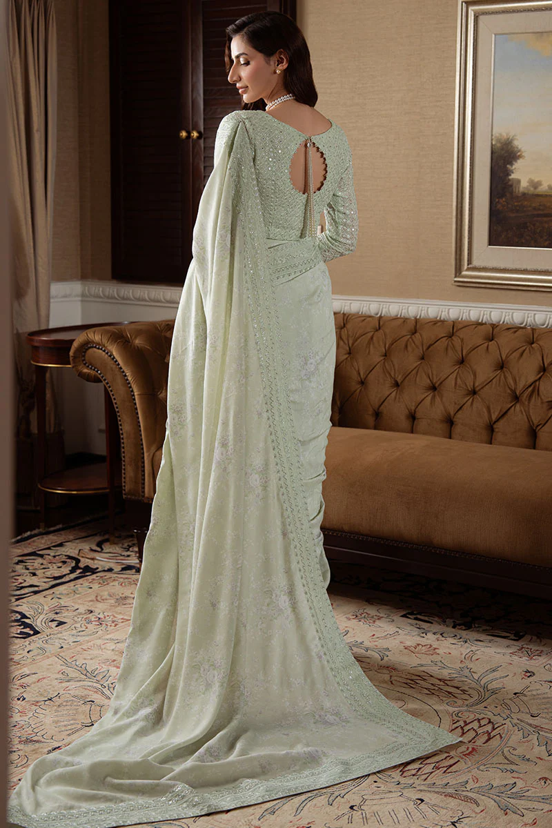 SOFT MELLOW-4PC CHIFFON EMBROIDERED SUIT - Image 8