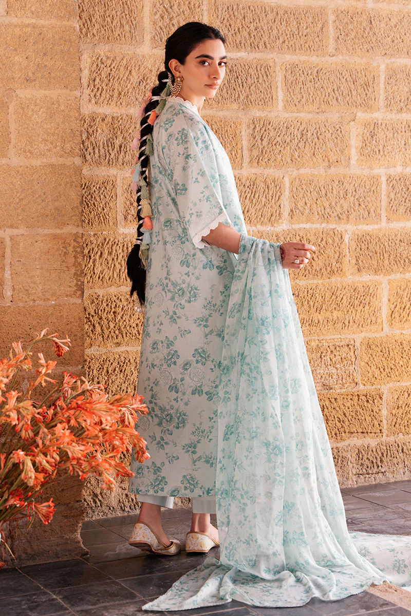 SUBTLE AQUA-3 PC PRINTED LAWN SUIT - Image 7