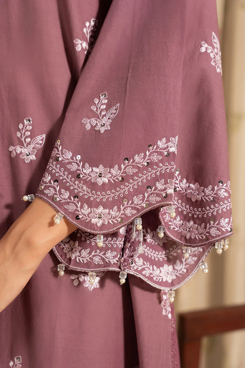 SUBTLE BLOOM- 3PC EMBROIDERED LAWN SUIT - Image 2