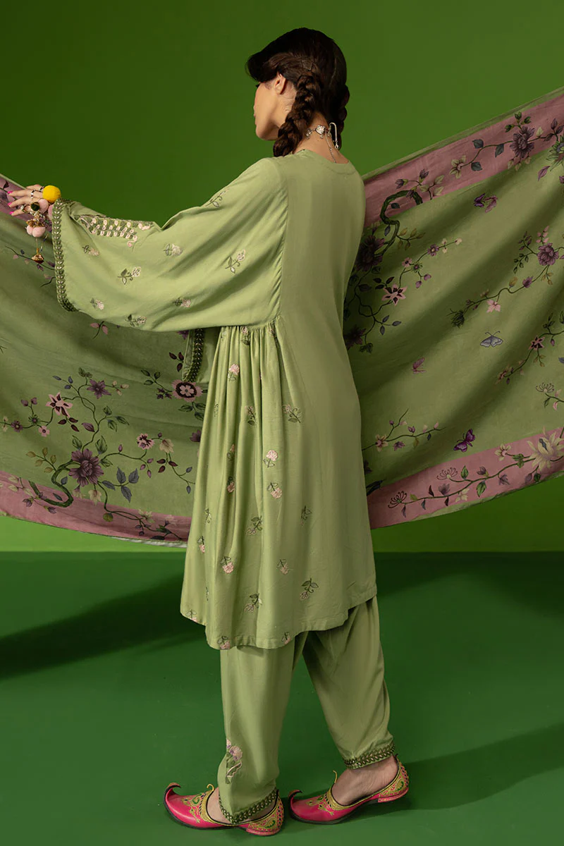 TRANQUIL SAGE-3 PC (SHIRT, TROUSER & DUPATTA) - Image 7