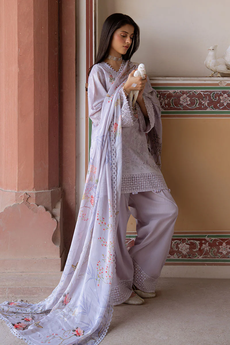 VIOLET POSY-3PC PRINTED LAWN SUIT - Image 5
