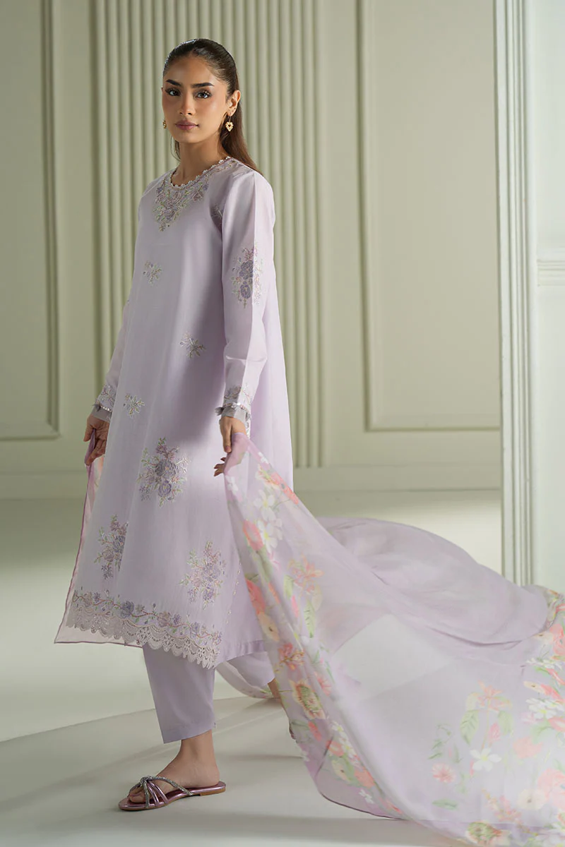 VIOLET VEIL- 3PC EMBROIDERED LAWN SUIT - Image 4