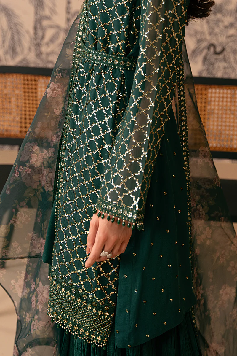 VIRIDIAN HAVEN-4 PIECE EMBROIDERED CHIFFON SUIT - Image 4