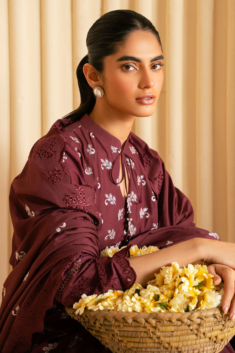 CELESTIAL BERRY-3PC CHIKANKARI SUIT - Image 3