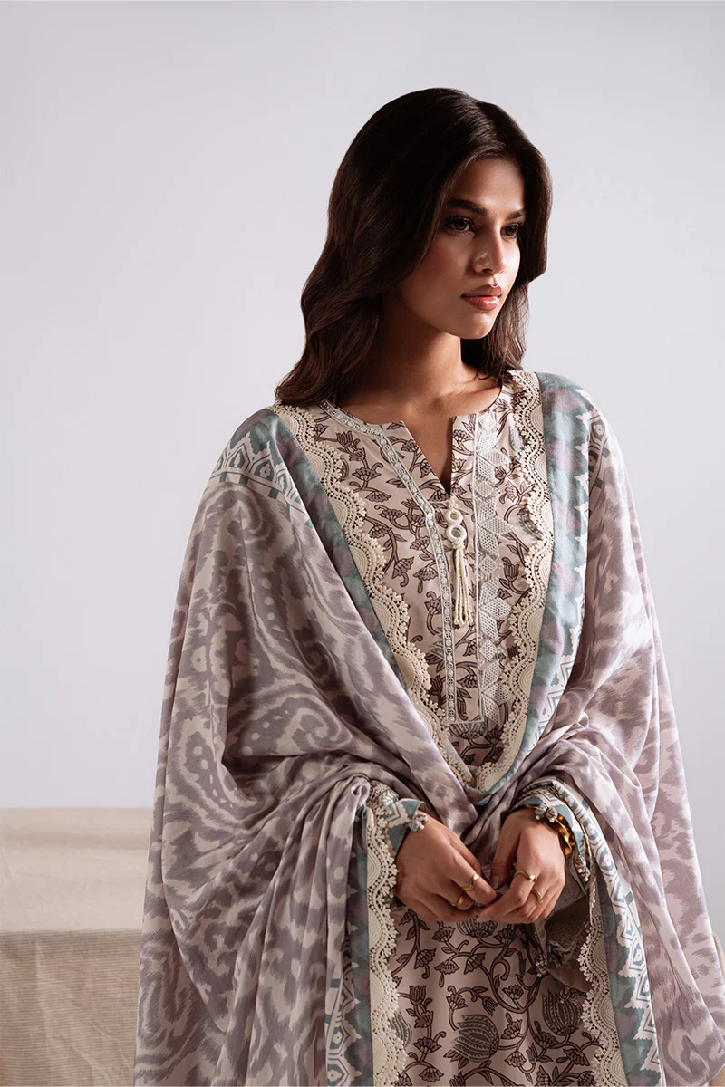 IZNIK BLOOM-3PC LINEN PRINTED SUIT - Image 5