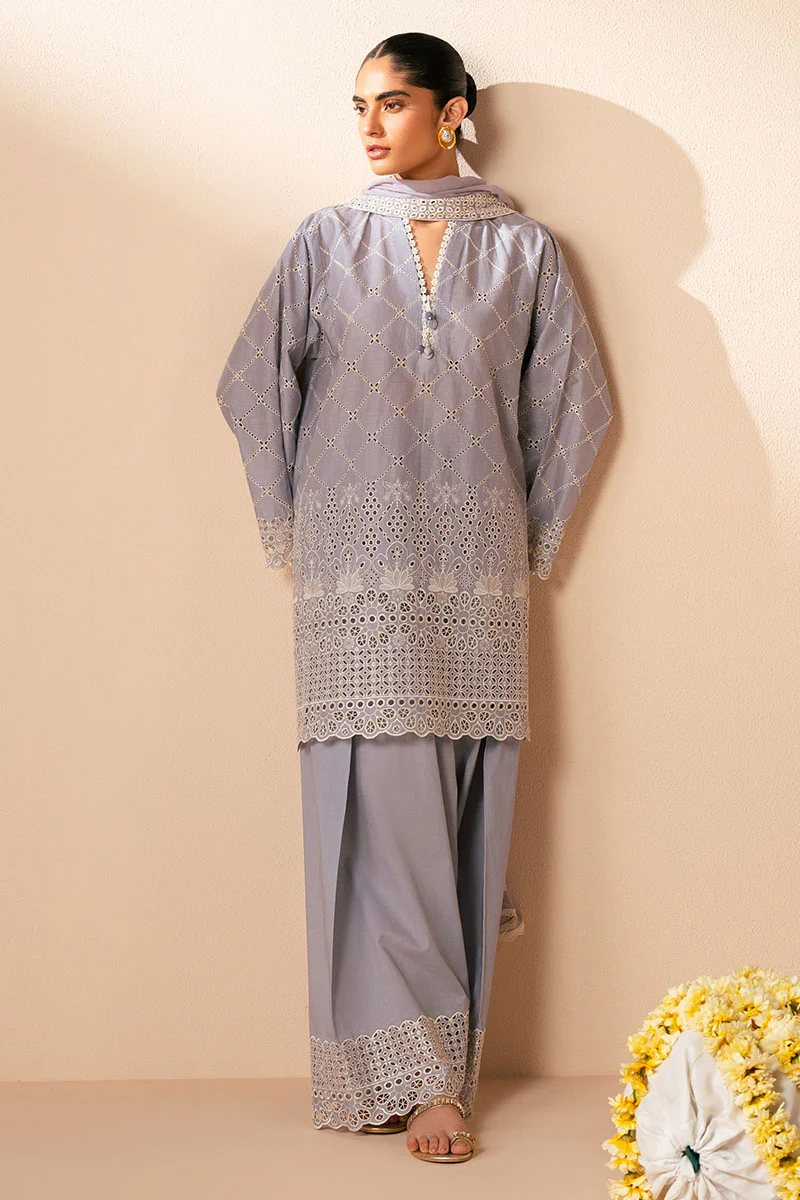 LAVENDER AURA-3PC CHIKANKARI SUIT - Image 7