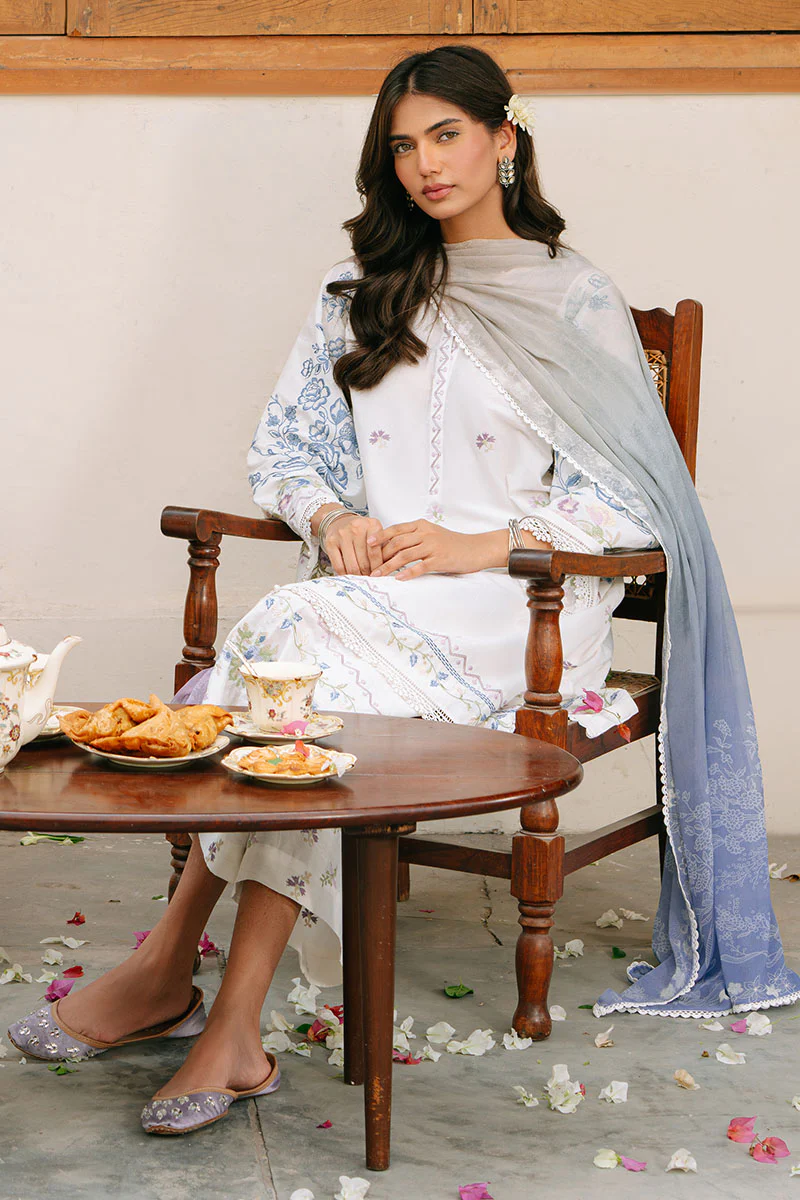 ORNATE GEM-3PC EMBROIDERED CAMBRIC SUIT - Image 5