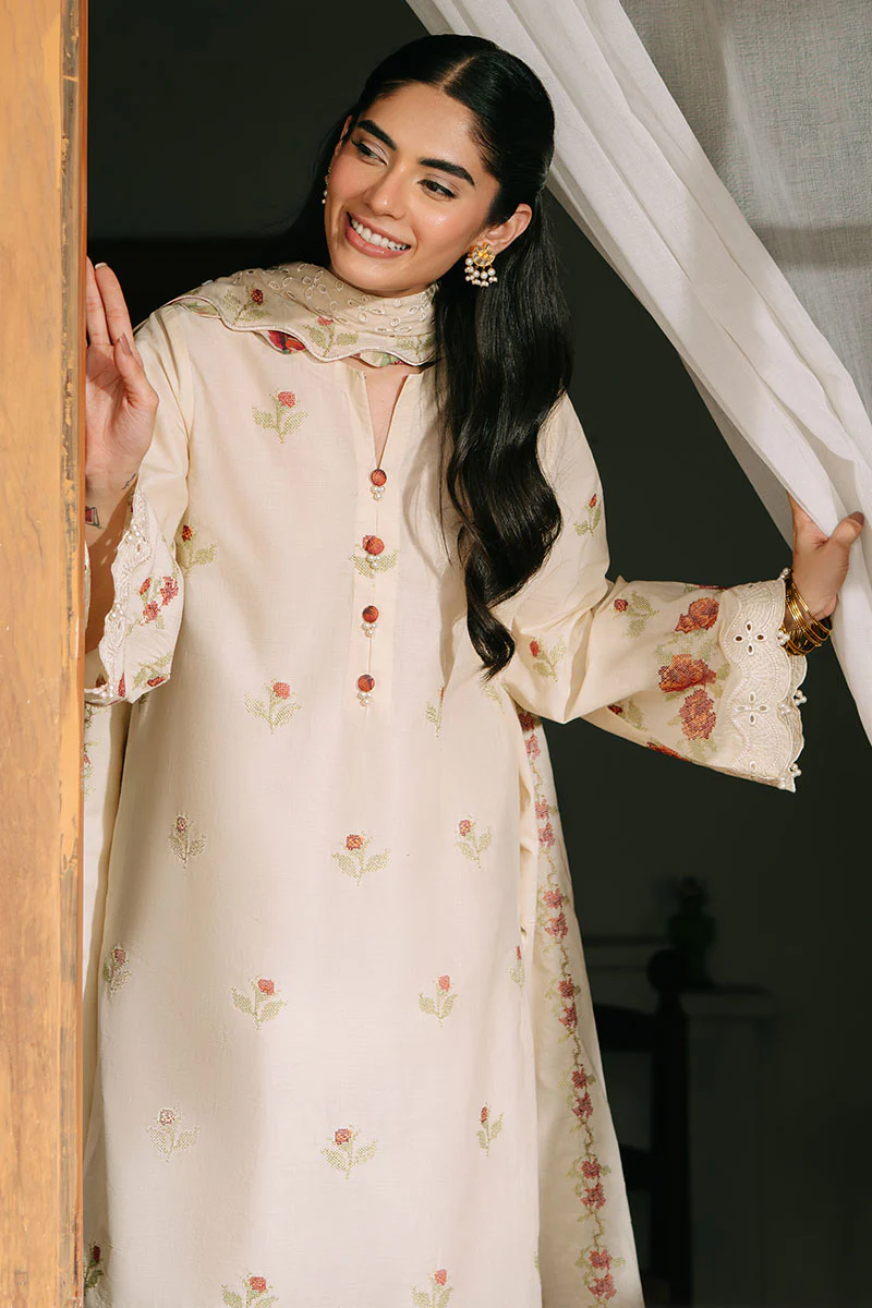 SUNSET ORCHARD-3PC EMBROIDERED CAMBRIC SUIT - Image 3