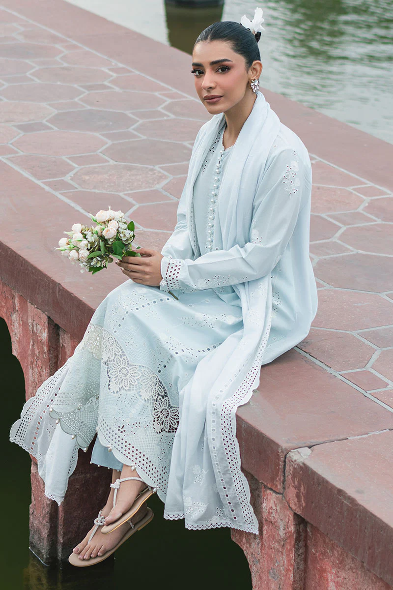 AQUA HAZE-3PC (SHIRT, TROUSER & DUPATTA) - Image 4