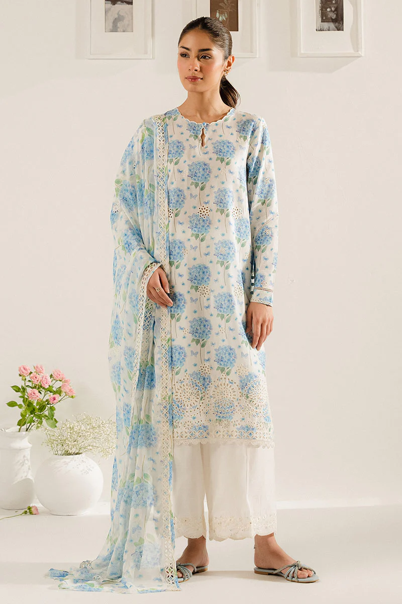 AQUATIC MAZE-2PC (SHIRT & DUPATTA) - Image 4