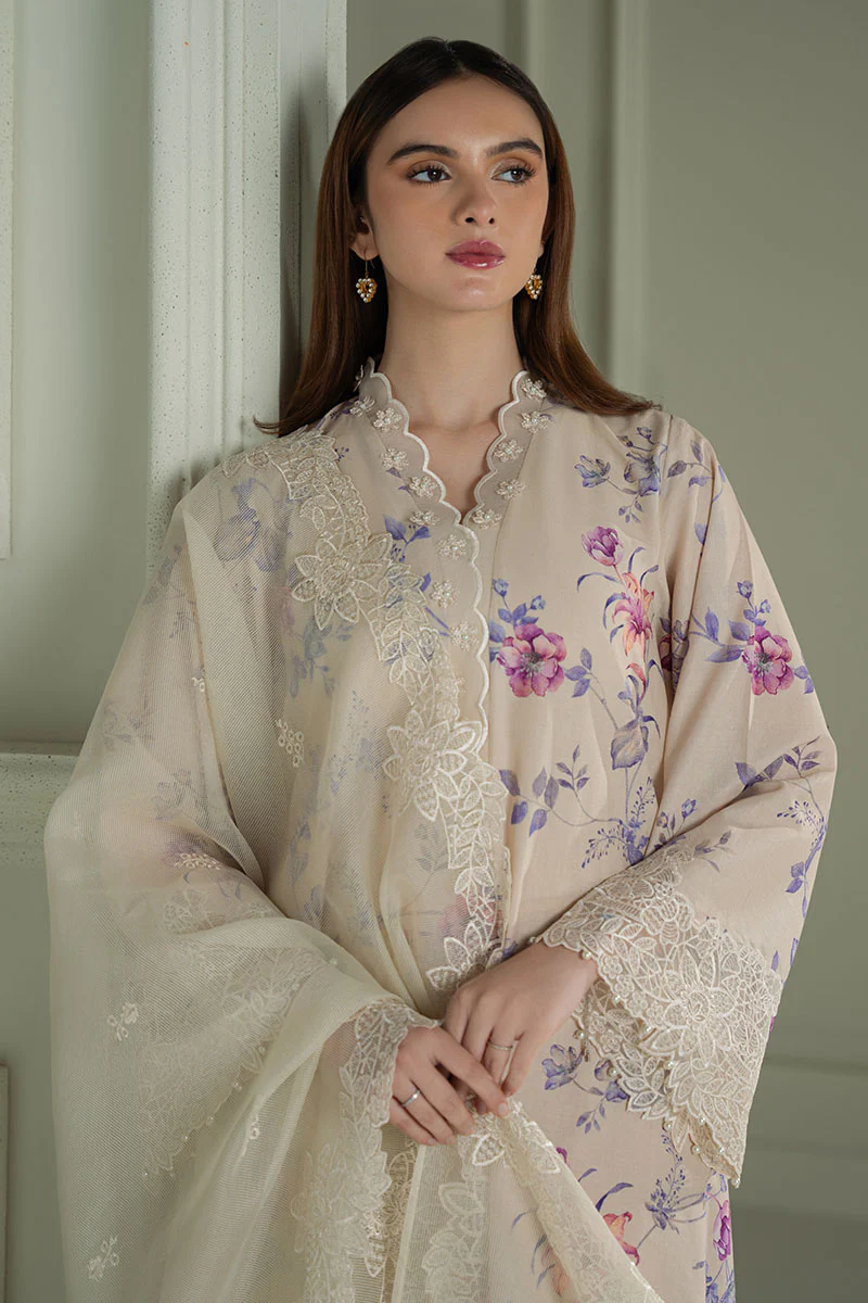 BLOOMING SAND-3PC (SHIRT, TROUSER & DUPATTA) - Image 6
