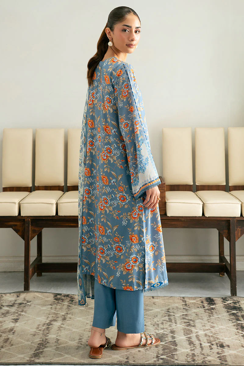 BLUE GLASS-3PC (SHIRT, TROUSER & DUPATTA) - Image 7