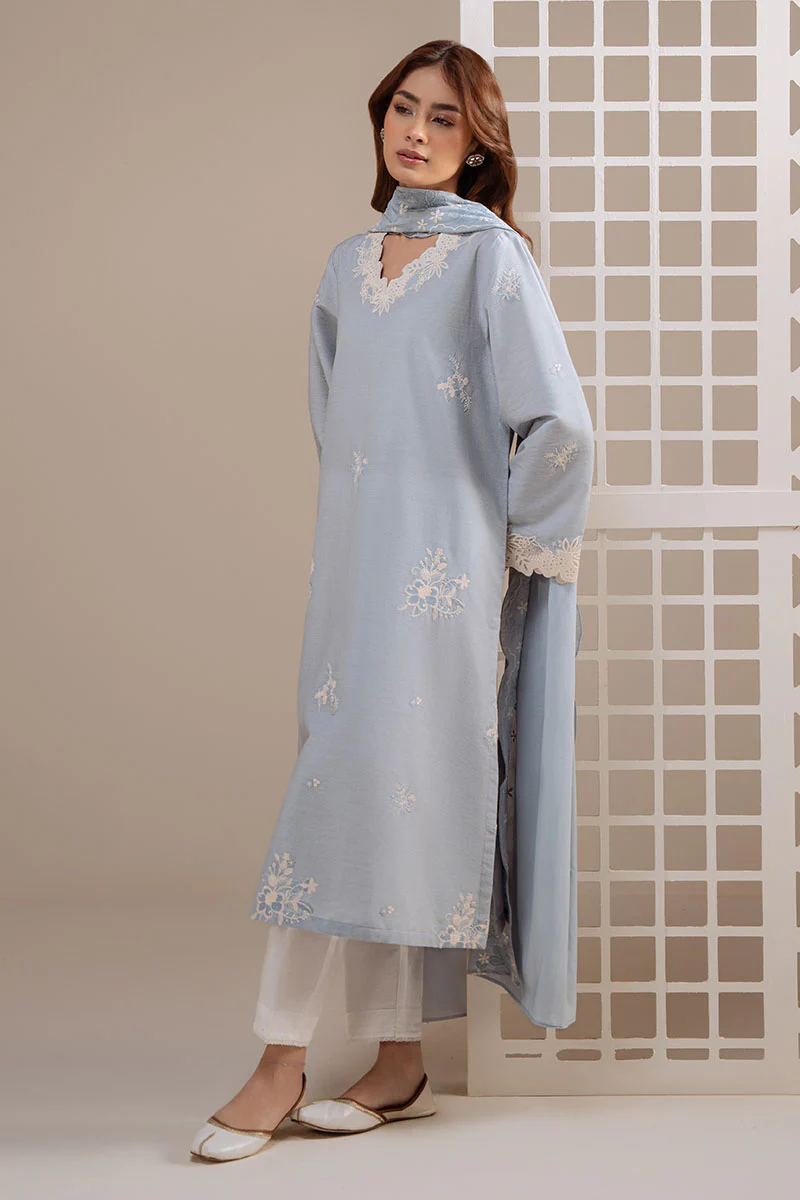 BLUE MIST-2PC (SHIRT & DUPATTA) - Image 5