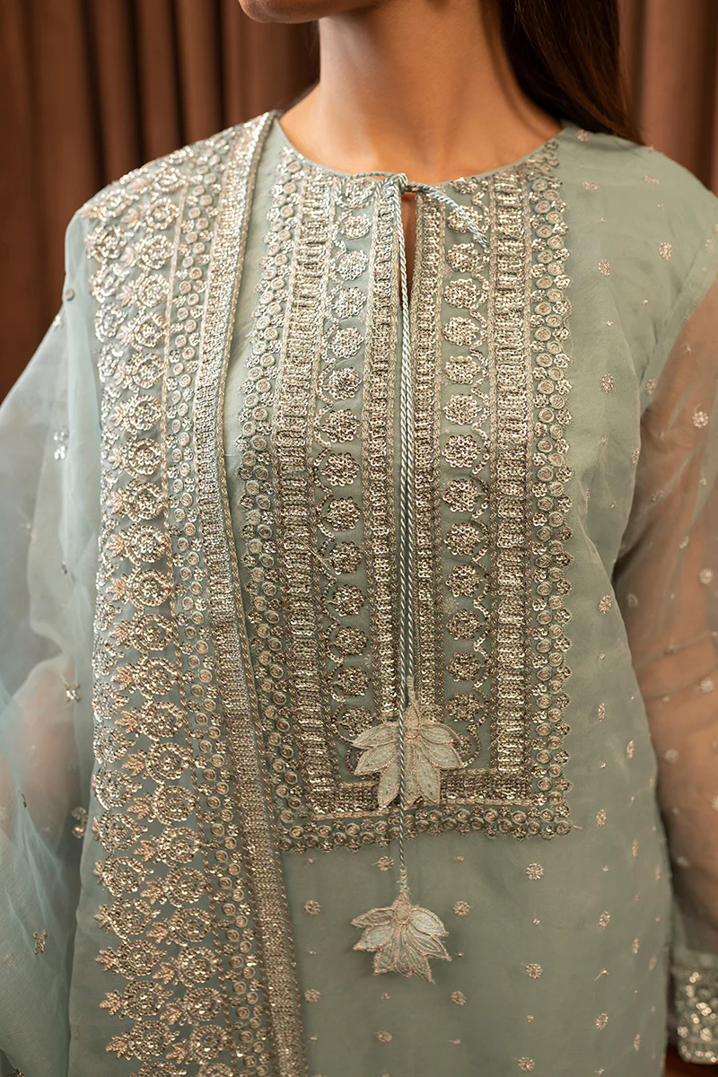 BREEZE-2 PIECE ORGANZA EMBROIDERED SUIT - Image 2