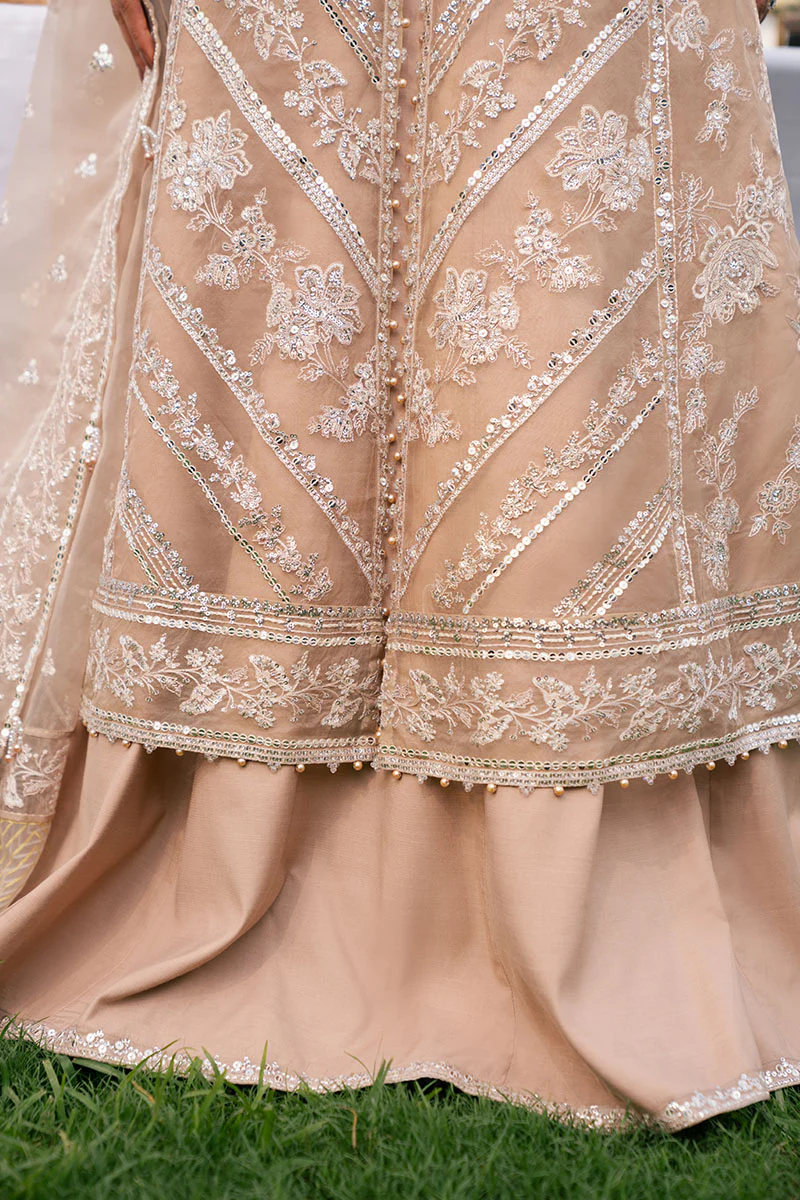BRONZE BLAZE-3PC ORGANZA EMBROIDERED PRET - Image 3