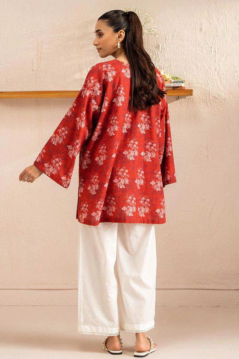 BURNT CLAY PRINTED KHADDAR SHIRT - Image 6
