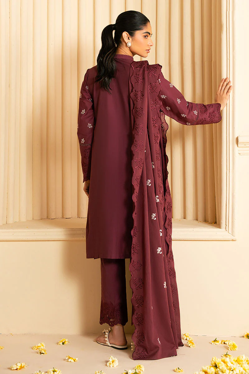 CELESTIAL BERRY -3PC (SHIRT, TROUSER & DUPATTA) - Image 5
