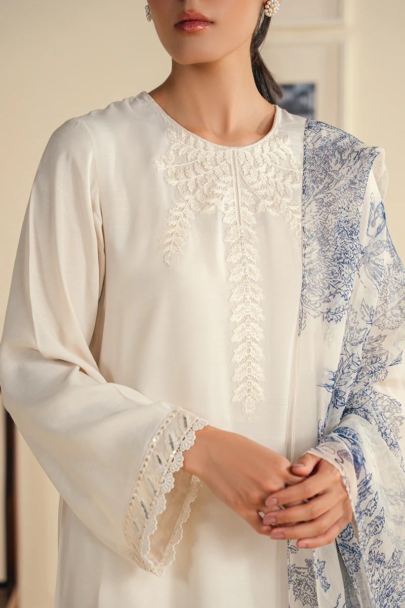COBALT BLUE-2 PC (SHIRT & DUPATTA) - Image 2