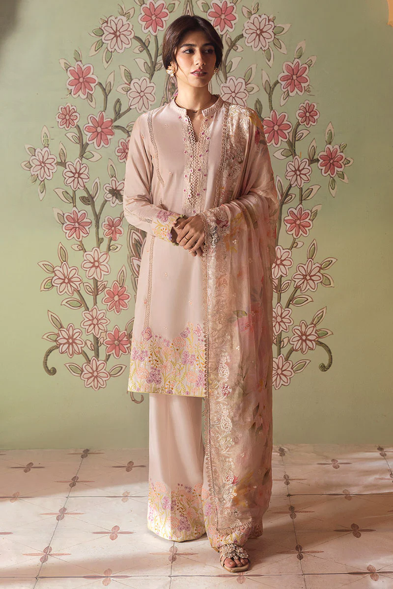 CORAL CARNATION-3PC (SHIRT, TROUSER & DUPATTA) - Image 5